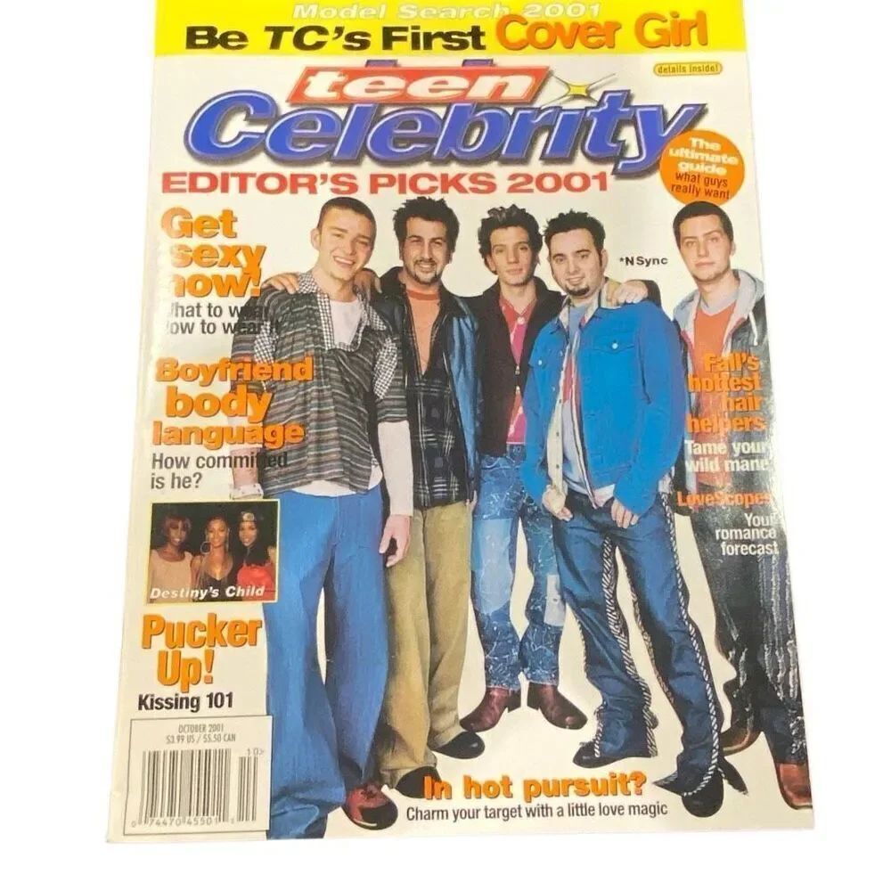 NSYNC Teen Celebrity Magazine Oct 2001 Destiny’s Child O-Town Christina Y2K